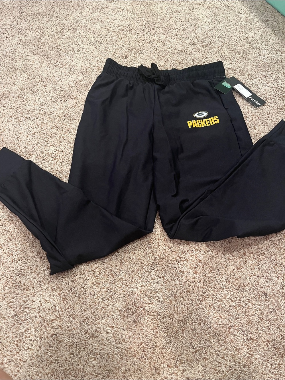Green Bay Packers Black Logo Joggers